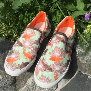 Inkkas Koi Fish Canvas Slip Ons